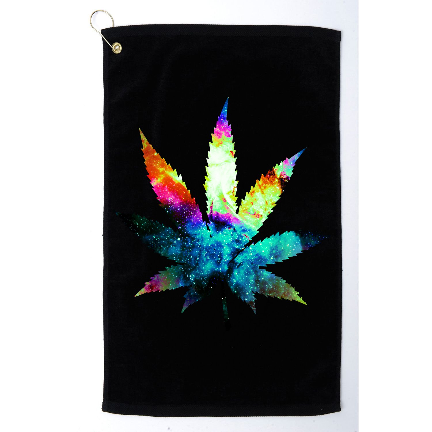 Galaxy Kush In Space Weed Golf Towel