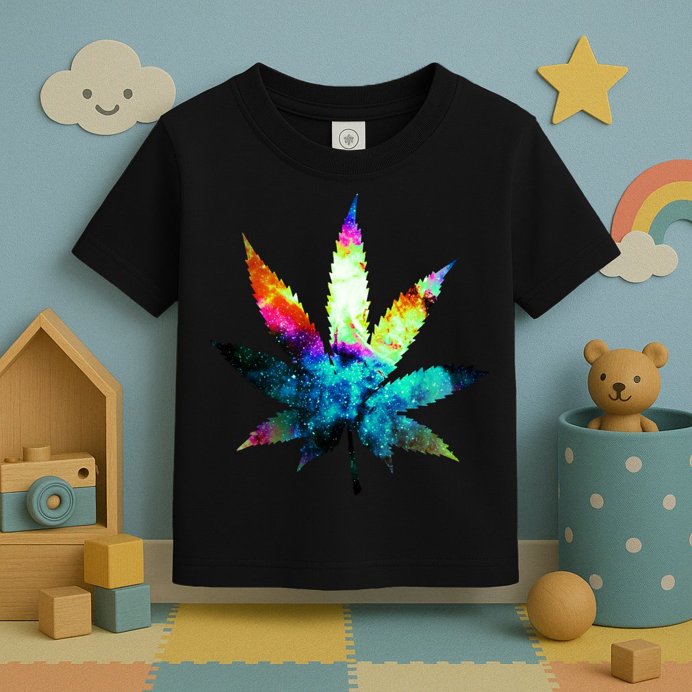 Galaxy Kush In Space Weed Toddler T-Shirt