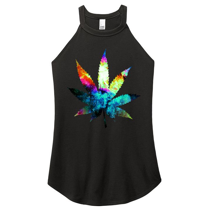 Galaxy Kush In Space Weed Women's Perfect Tri Rocker Tank
