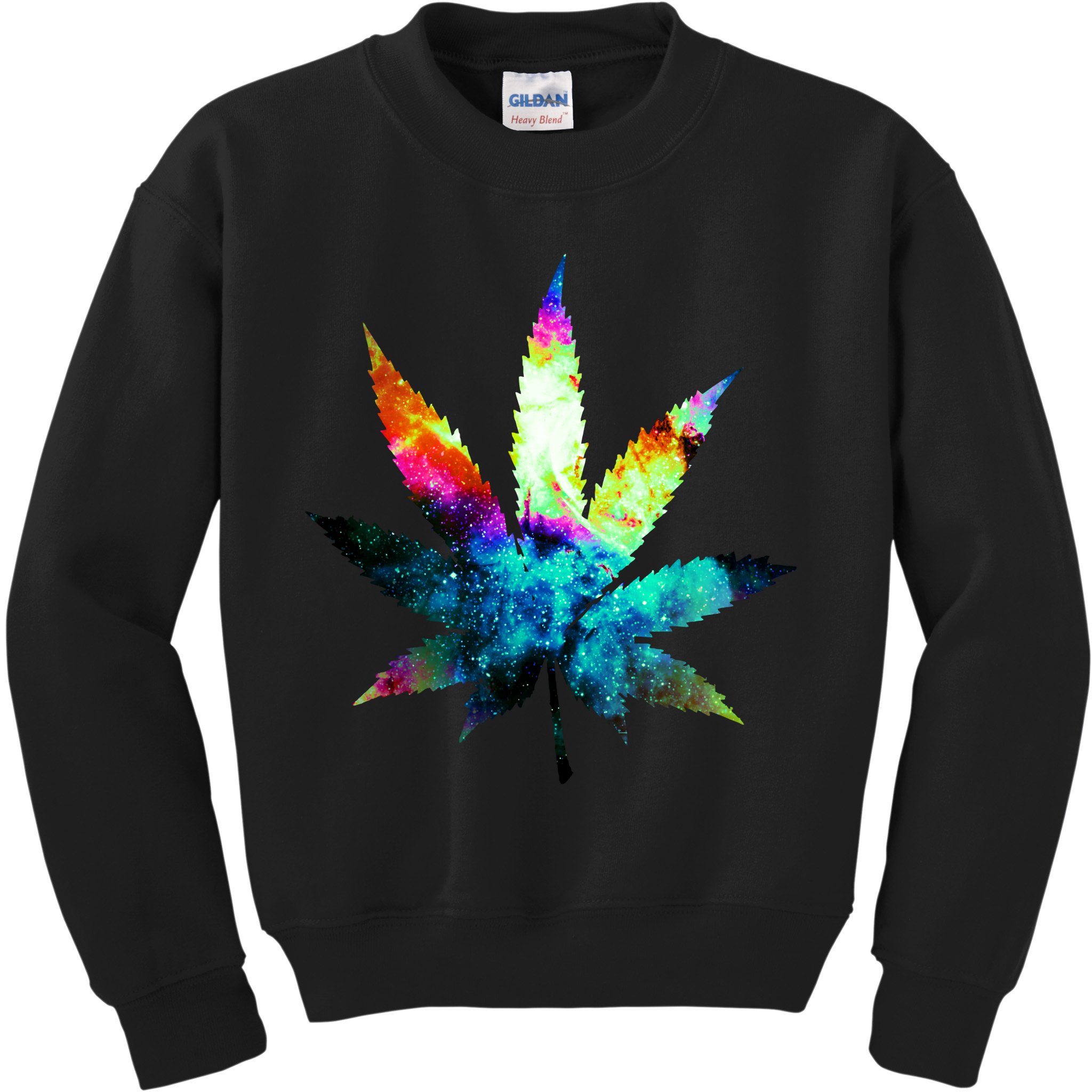Galaxy Kush In Space Weed Kids Sweatshirt