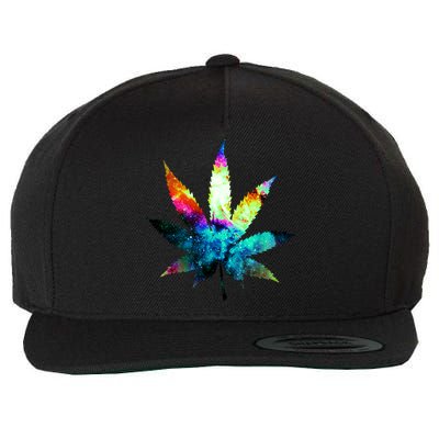Galaxy Kush In Space Weed Wool Snapback Cap