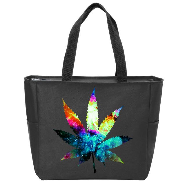 Galaxy Kush In Space Weed Zip Tote Bag