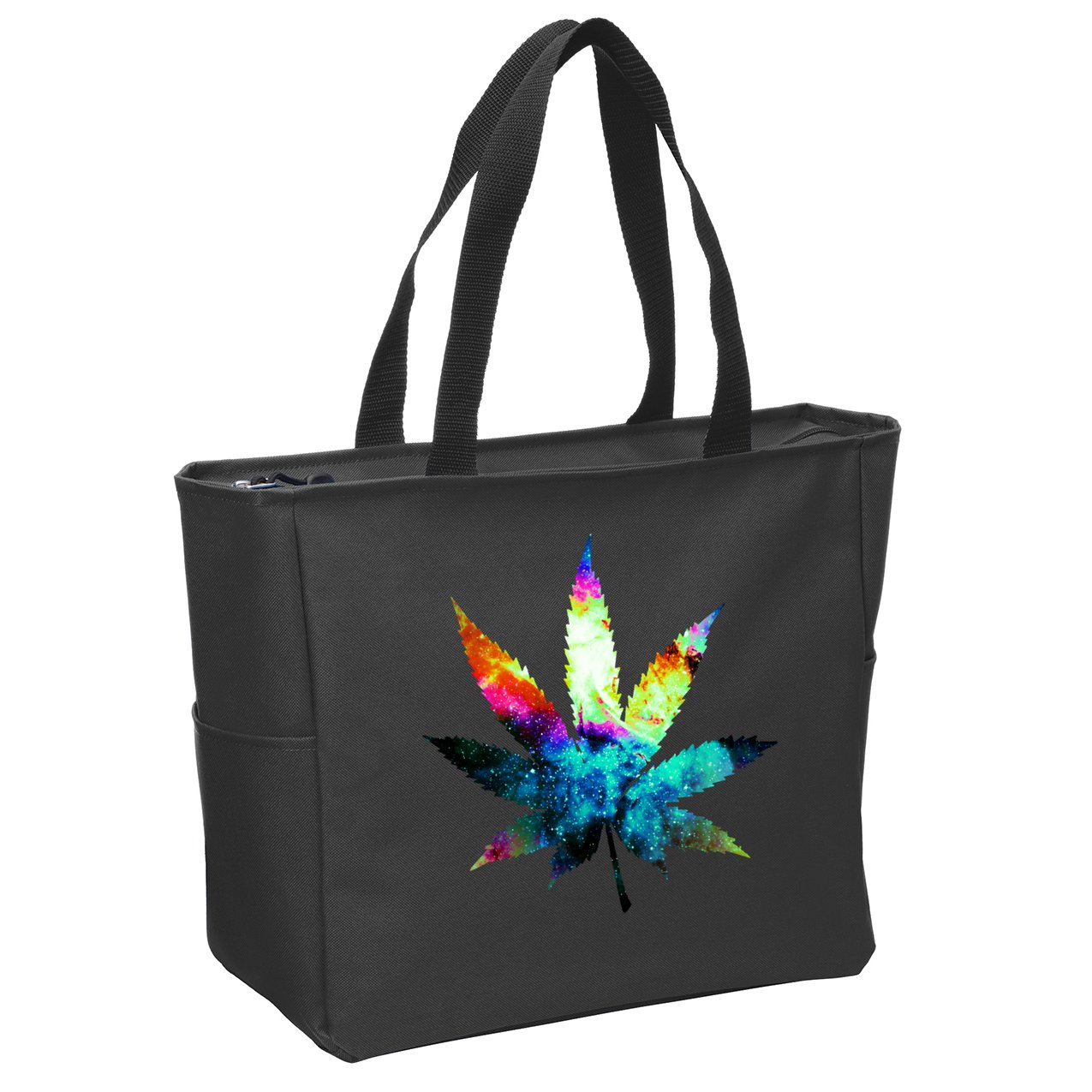 Galaxy Kush In Space Weed Zip Tote Bag