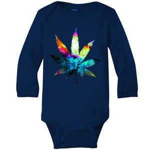 Galaxy Kush In Space Weed Baby Long Sleeve Bodysuit