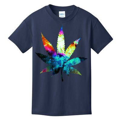 Galaxy Kush In Space Weed Kids T-Shirt