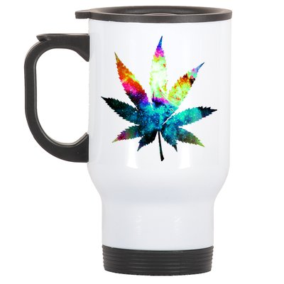 Galaxy Kush In Space Weed Stainless Steel Travel Mug