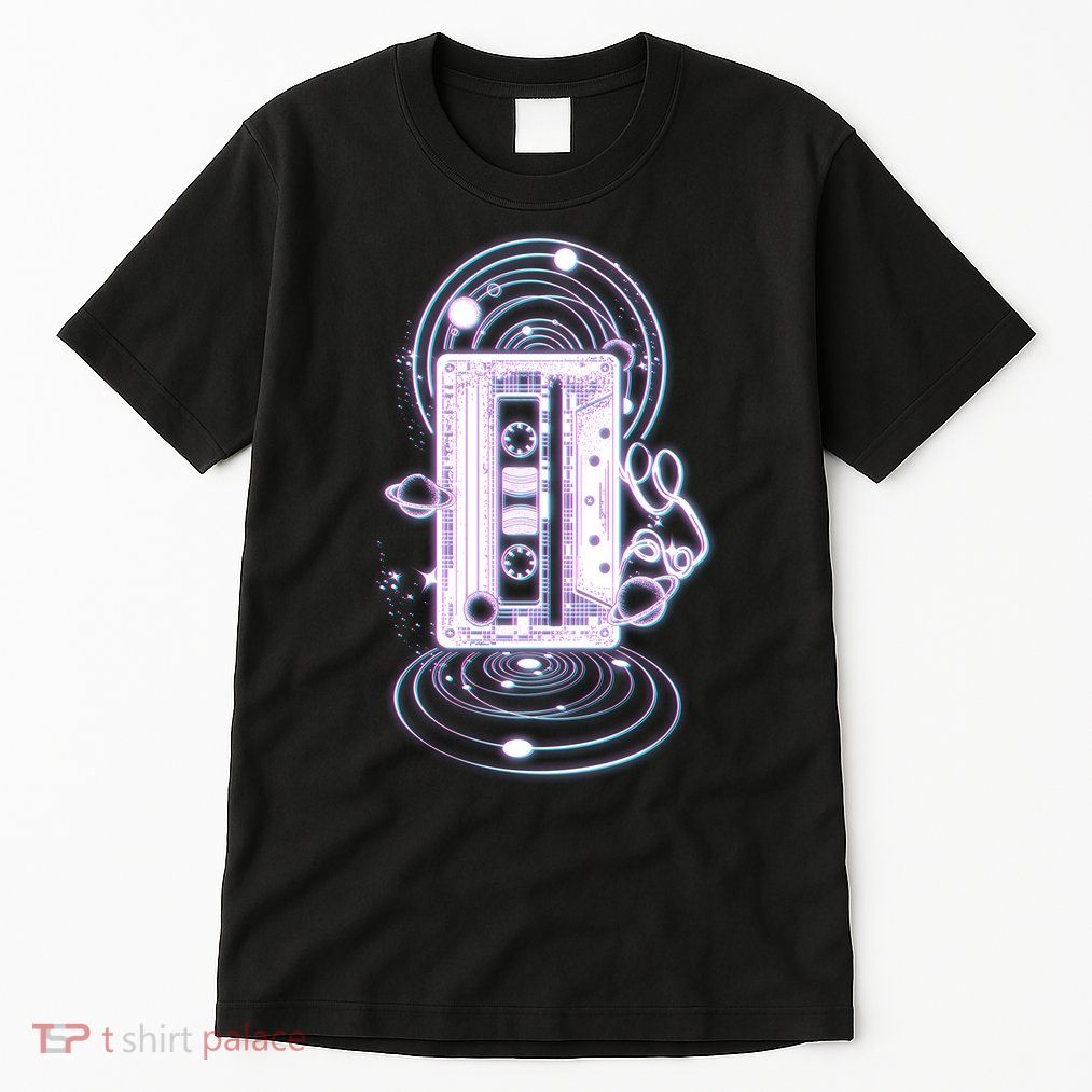 Galaxy Retro Space Cassette Tape Tall T-Shirt