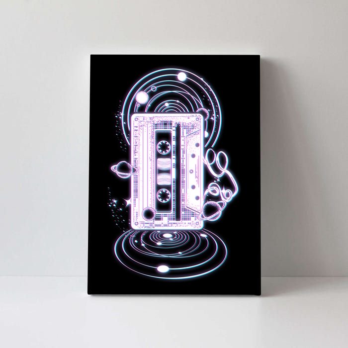 Galaxy Retro Space Cassette Tape Canvas