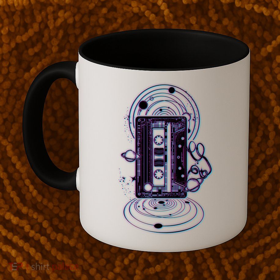Galaxy Retro Space Cassette Tape Mug