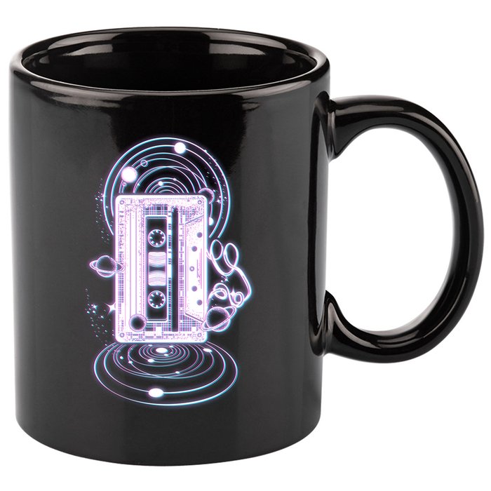 Galaxy Retro Space Cassette Tape 11oz C Handle Ceramic Mug