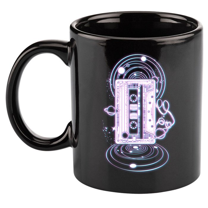 Galaxy Retro Space Cassette Tape 11oz C Handle Ceramic Mug