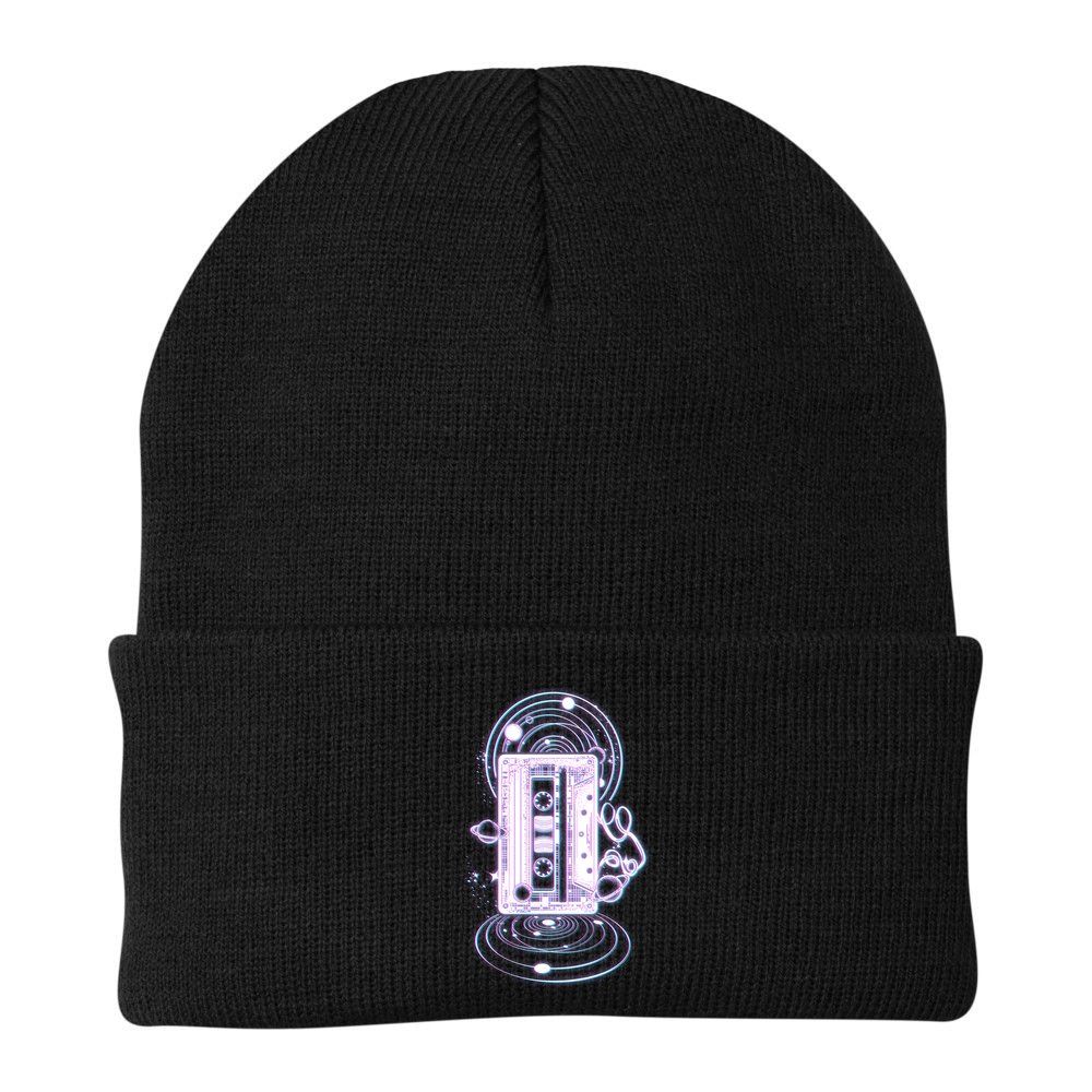 Galaxy Retro Space Cassette Tape Beanie