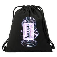 Galaxy Retro Space Cassette Tape Drawstring Bag