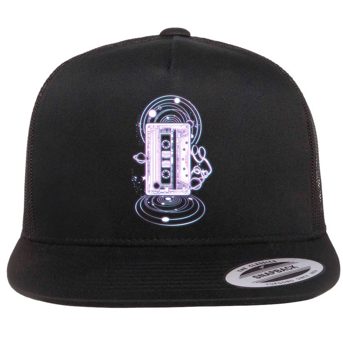 Galaxy Retro Space Cassette Tape Flatbill Hat