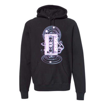 Galaxy Retro Space Cassette Tape Premium Hoodie