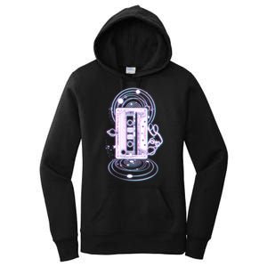 Galaxy Retro Space Cassette Tape Women's Pullover Hoodie