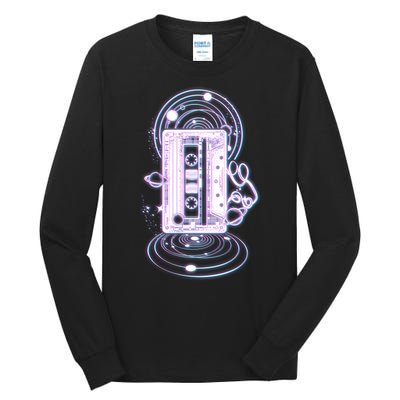 Galaxy Retro Space Cassette Tape Tall Long Sleeve T-Shirt