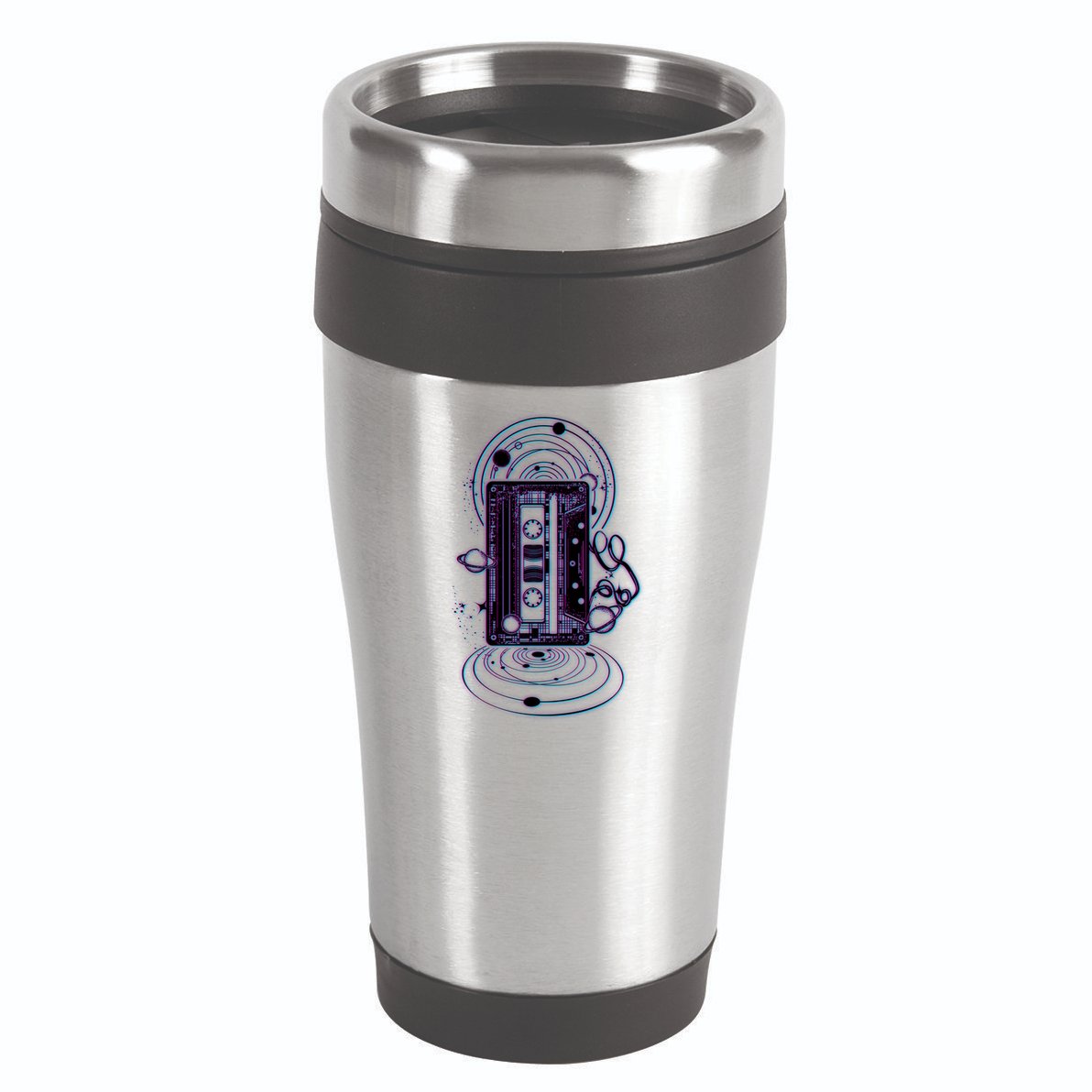 Galaxy Retro Space Cassette Tape 16oz Travel Tumbler