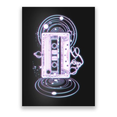 Galaxy Retro Space Cassette Tape Poster