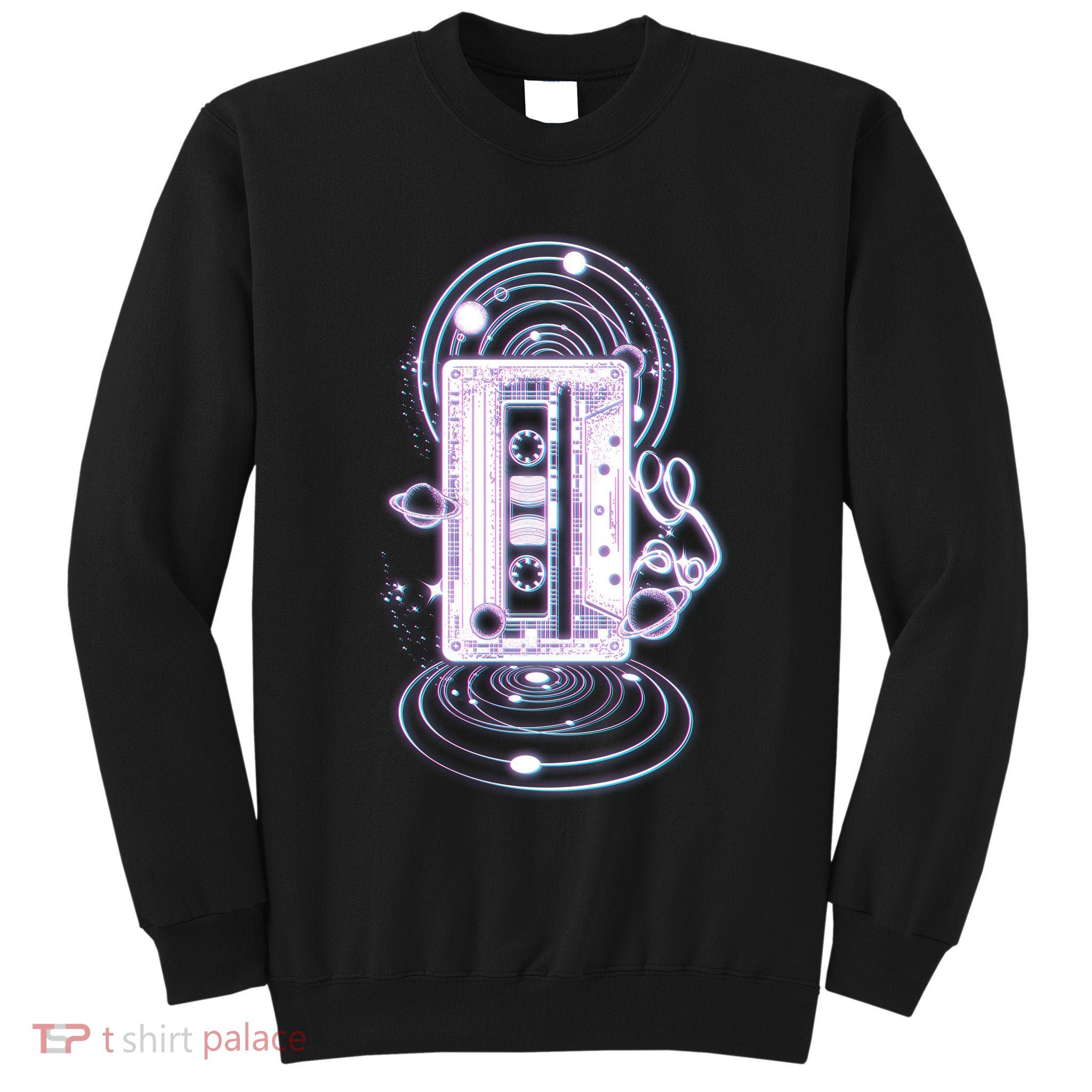 Galaxy Retro Space Cassette Tape Tall Sweatshirt