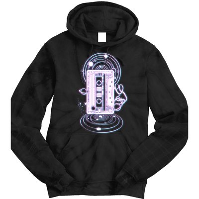 Galaxy Retro Space Cassette Tape Tie Dye Hoodie