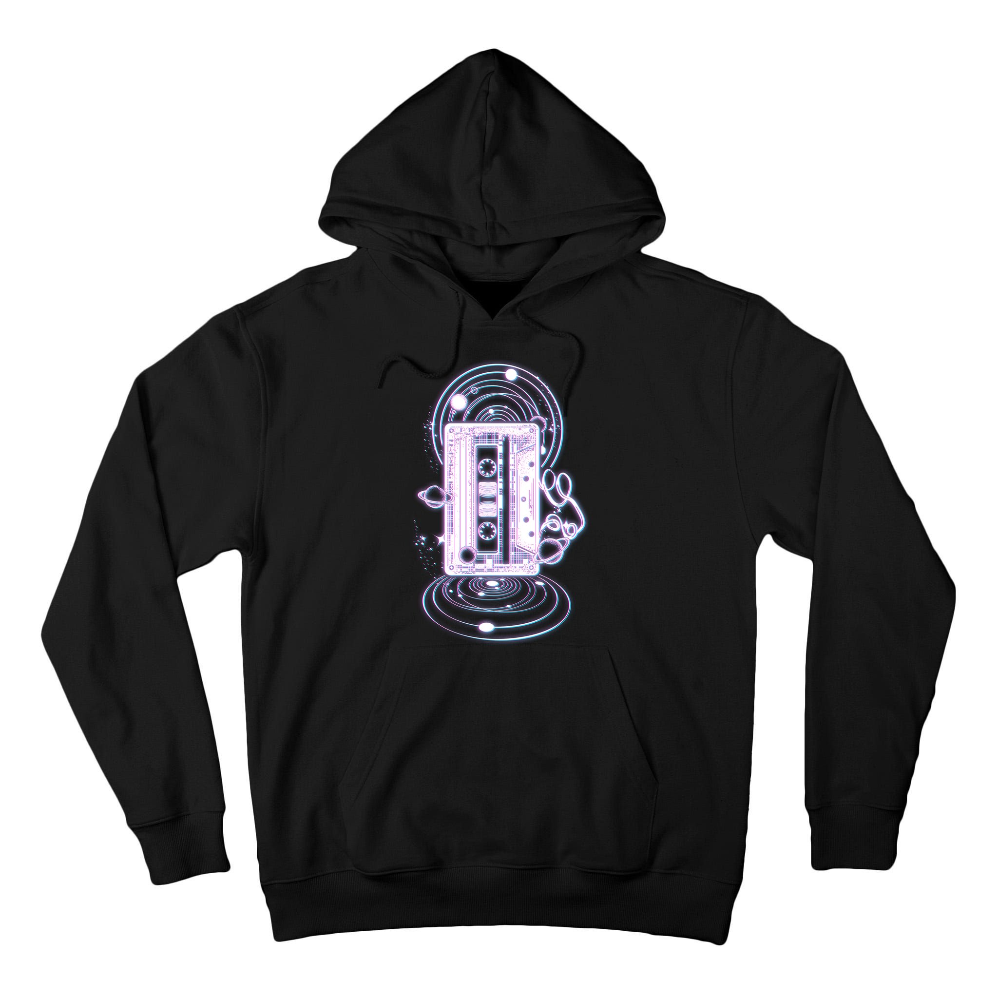 Galaxy Retro Space Cassette Tape Tall Hoodie