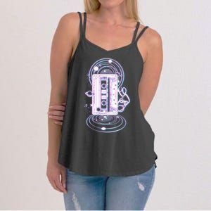 Galaxy Retro Space Cassette Tape Women's Strappy Tank