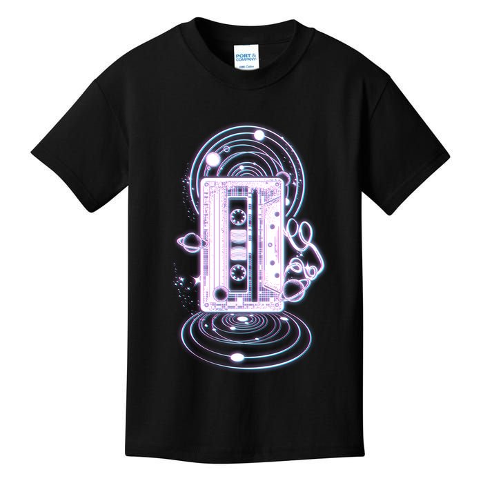 Galaxy Retro Space Cassette Tape Kids T-Shirt
