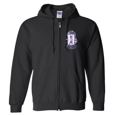 Galaxy Retro Space Cassette Tape Full Zip Hoodie