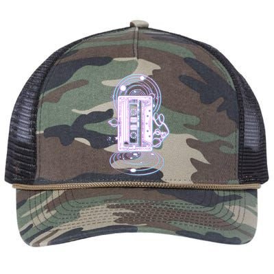 Galaxy Retro Space Cassette Tape Retro Rope Trucker Hat Cap