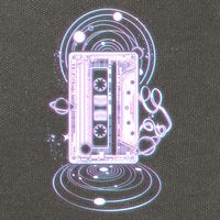Galaxy Retro Space Cassette Tape Cotton Canvas Backpack