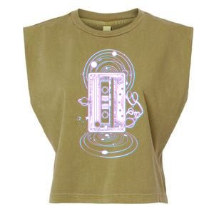 Galaxy Retro Space Cassette Tape Garment-Dyed Women's Muscle Tee