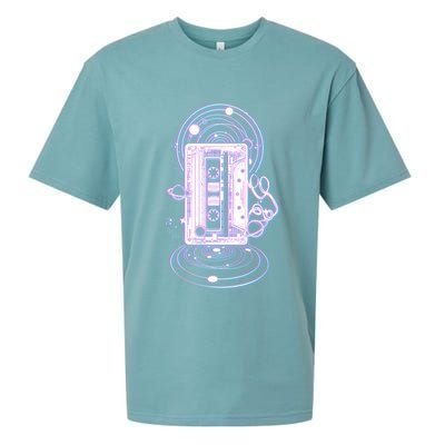 Galaxy Retro Space Cassette Tape Sueded Cloud Jersey T-Shirt