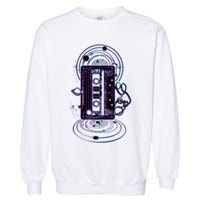 Galaxy Retro Space Cassette Tape Garment-Dyed Sweatshirt