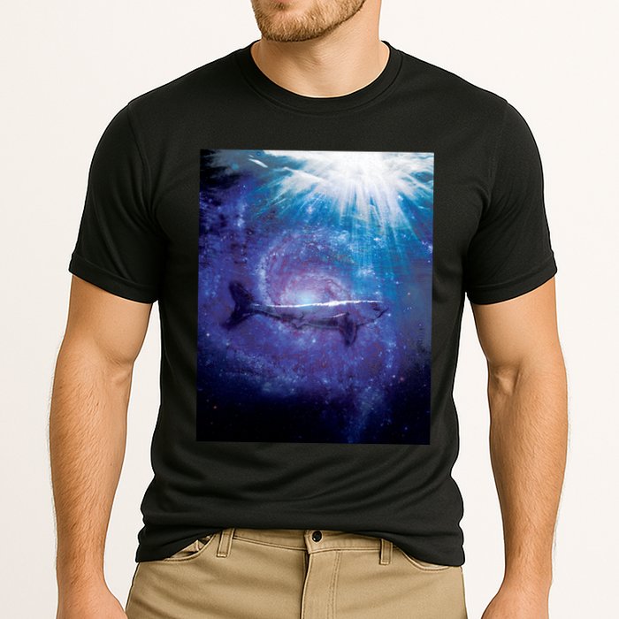 Galaxy Shark Underwater Cooling Performance Crew T-Shirt
