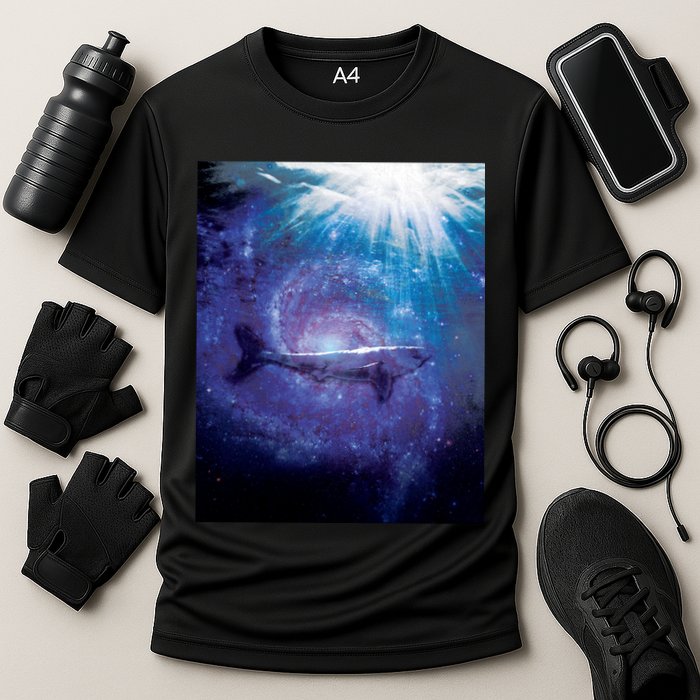 Galaxy Shark Underwater Cooling Performance Crew T-Shirt