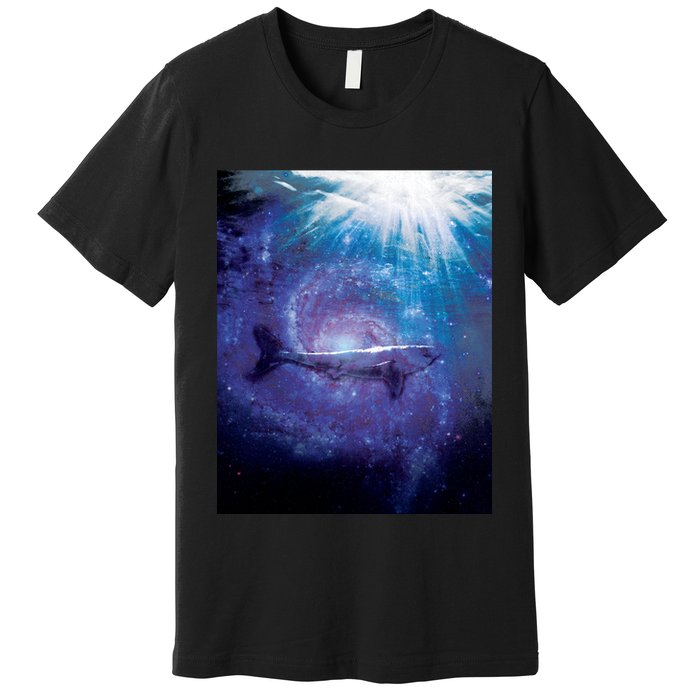 Galaxy Shark Underwater Premium T-Shirt