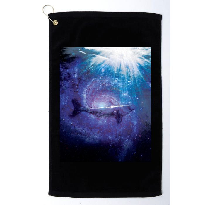 Galaxy Shark Underwater Golf Towel