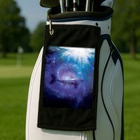 Galaxy Shark Underwater Golf Towel