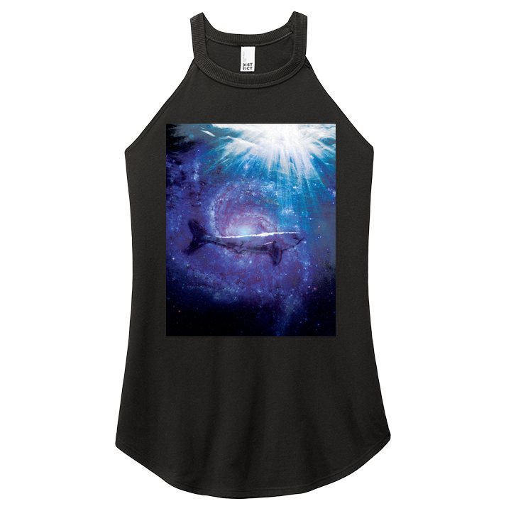 Galaxy Shark Underwater Women's Perfect Tri Rocker Tank
