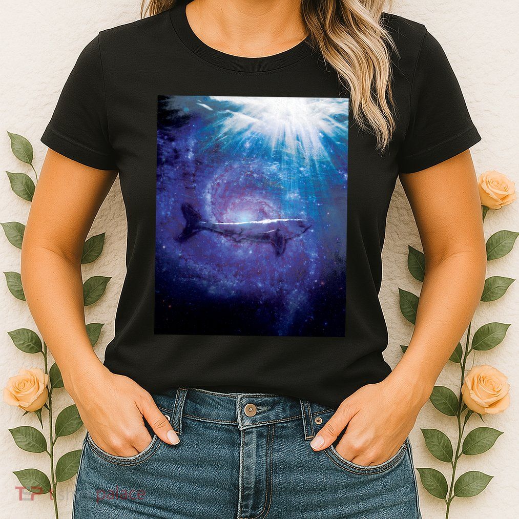 Galaxy Shark Underwater Womens T-Shirt