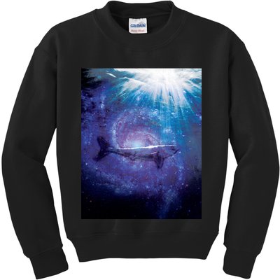 Galaxy Shark Underwater Kids Sweatshirt