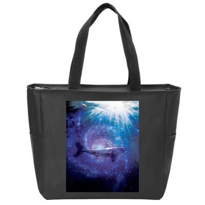 Galaxy Shark Underwater Zip Tote Bag