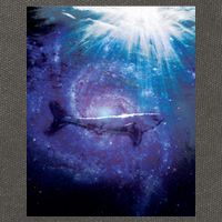 Galaxy Shark Underwater Cotton Canvas Backpack