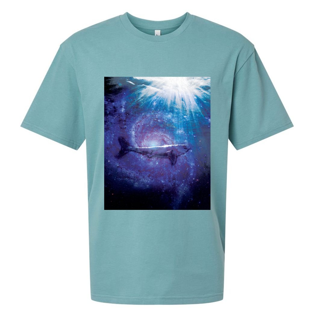 Galaxy Shark Underwater Sueded Cloud Jersey T-Shirt