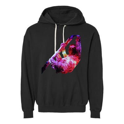 Galaxy Sloth Nebula Garment-Dyed Fleece Hoodie