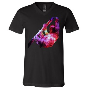 Galaxy Sloth Nebula V-Neck T-Shirt