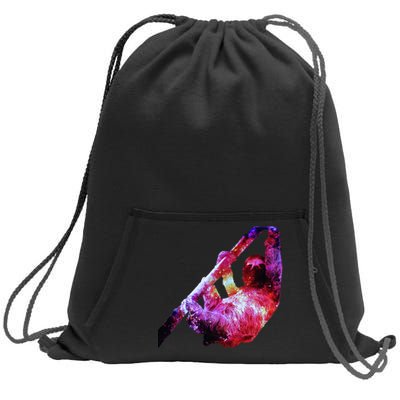 Galaxy Sloth Nebula Sweatshirt Cinch Pack Bag