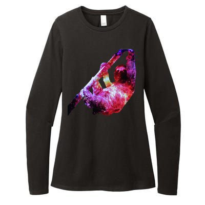 Galaxy Sloth Nebula Womens CVC Long Sleeve Shirt