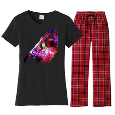 Galaxy Sloth Nebula Women's Flannel Pajama Set